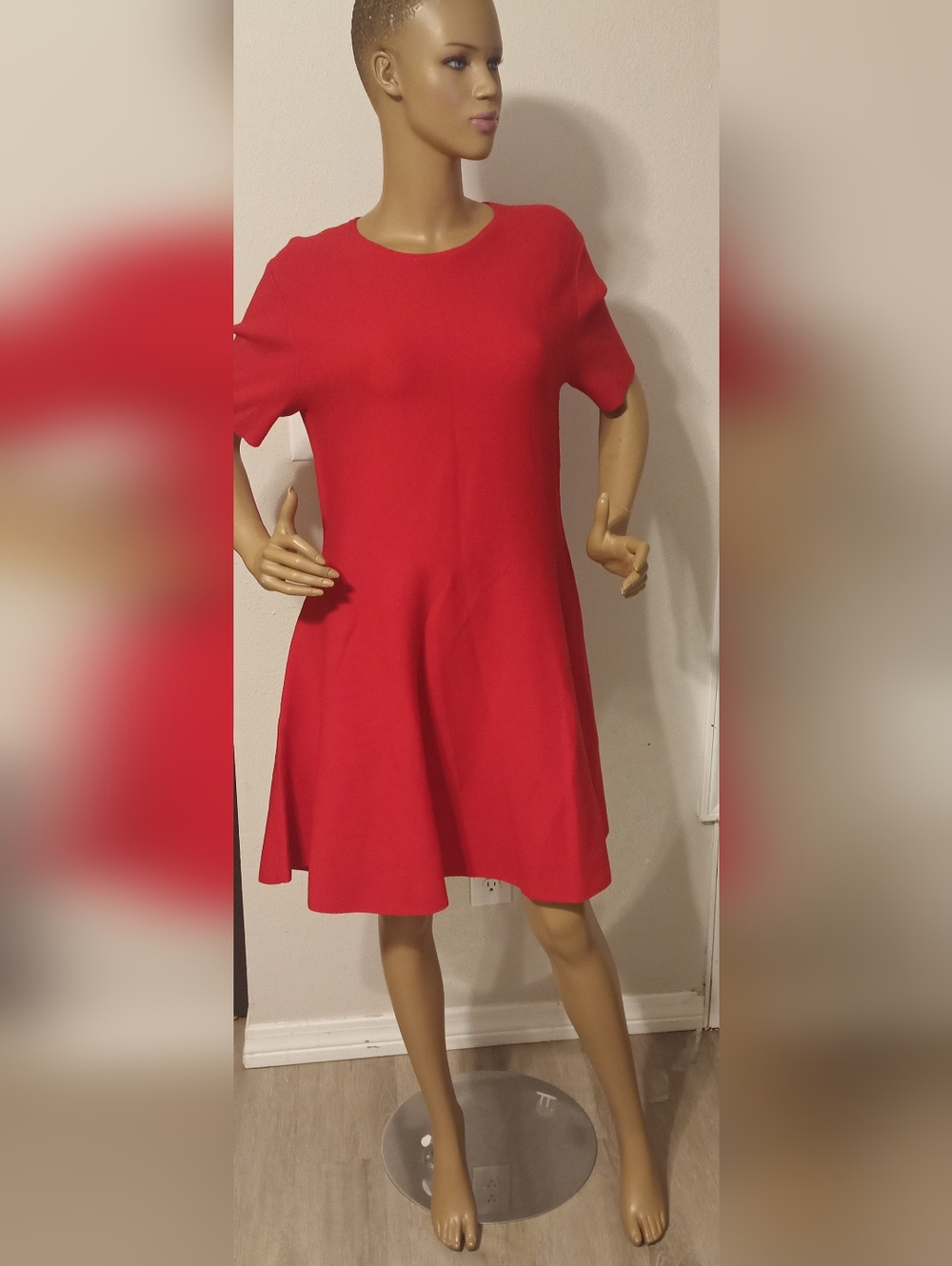 H & M Women’s Red Short Sleeve A-Line Dress